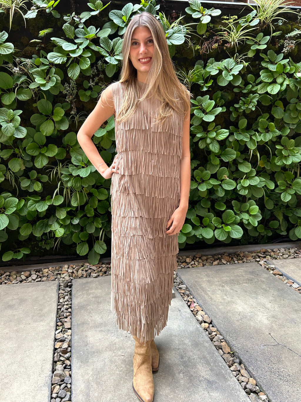 Vestido Maxi Flecos
