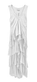 Vestido seda capas detalle lentejuela