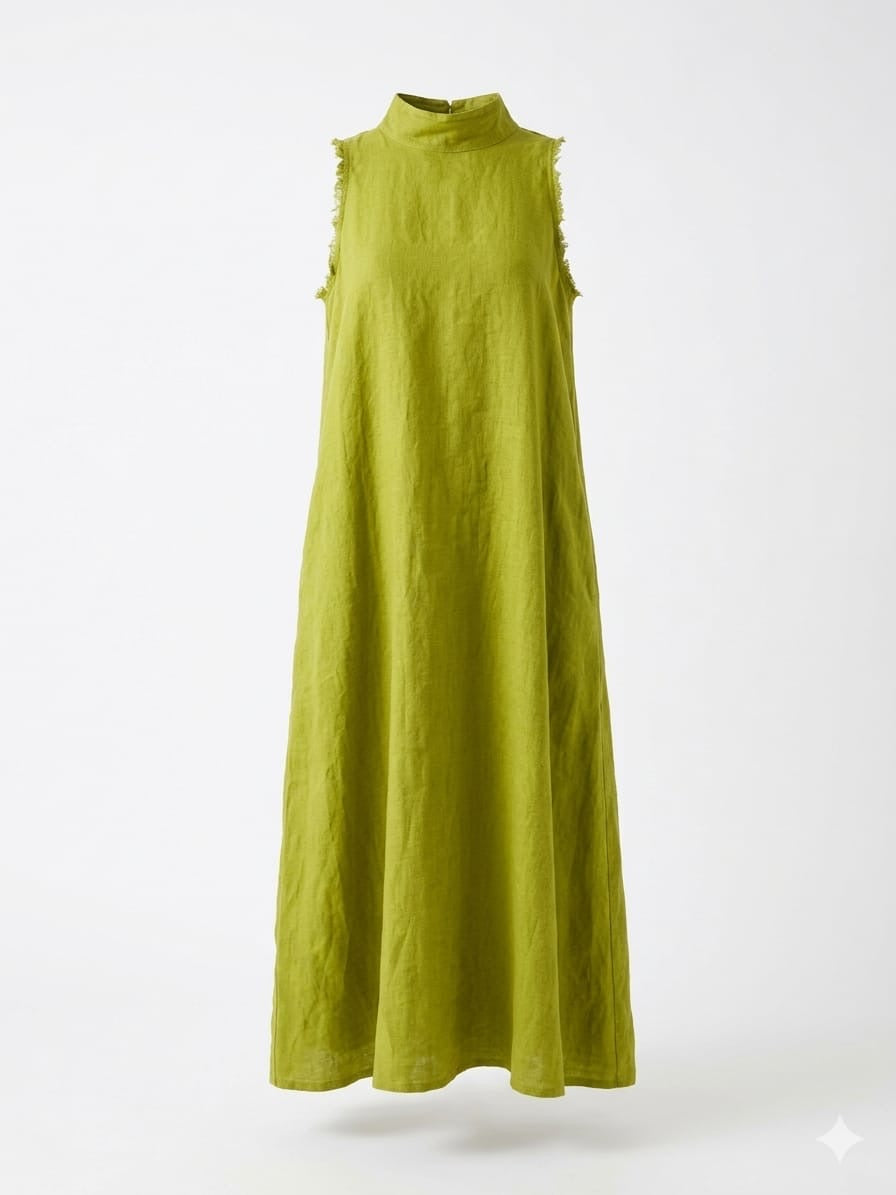 Vestido Largo Lino Halter