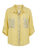 Blusa lino detalle lentejuela