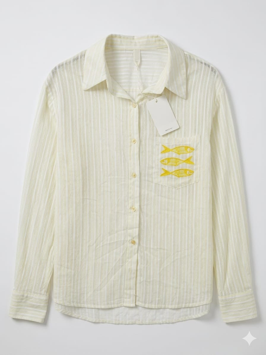 Camisa algodón detalle bolsillo