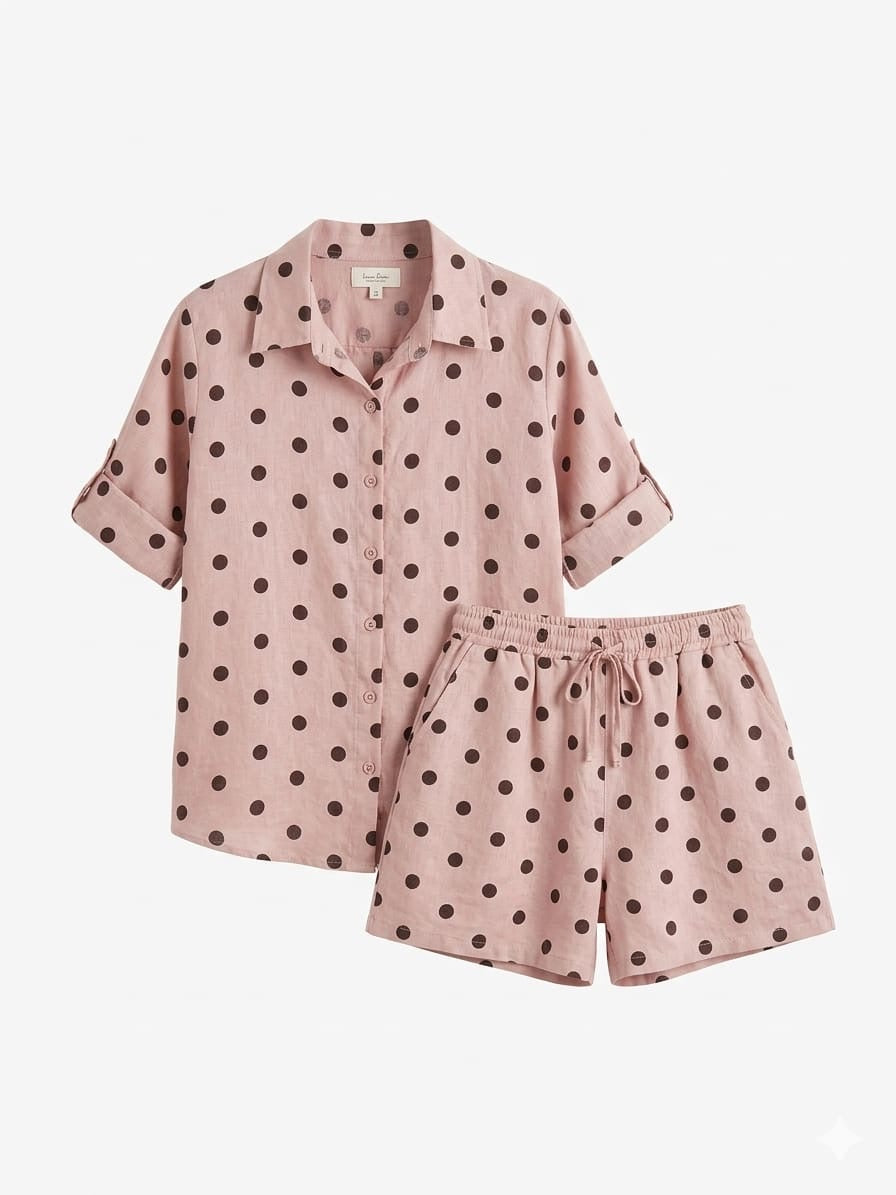 Set lino short lunares