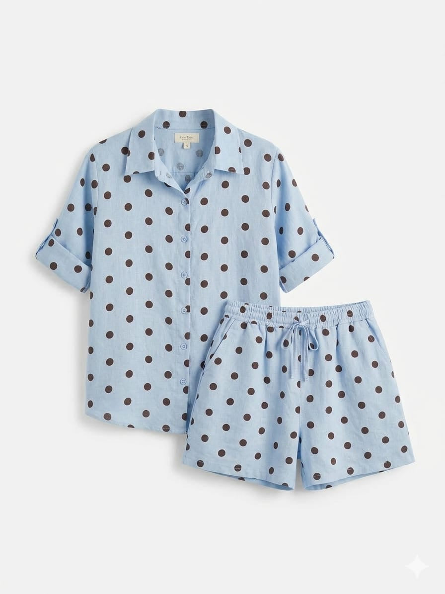 Set lino short lunares