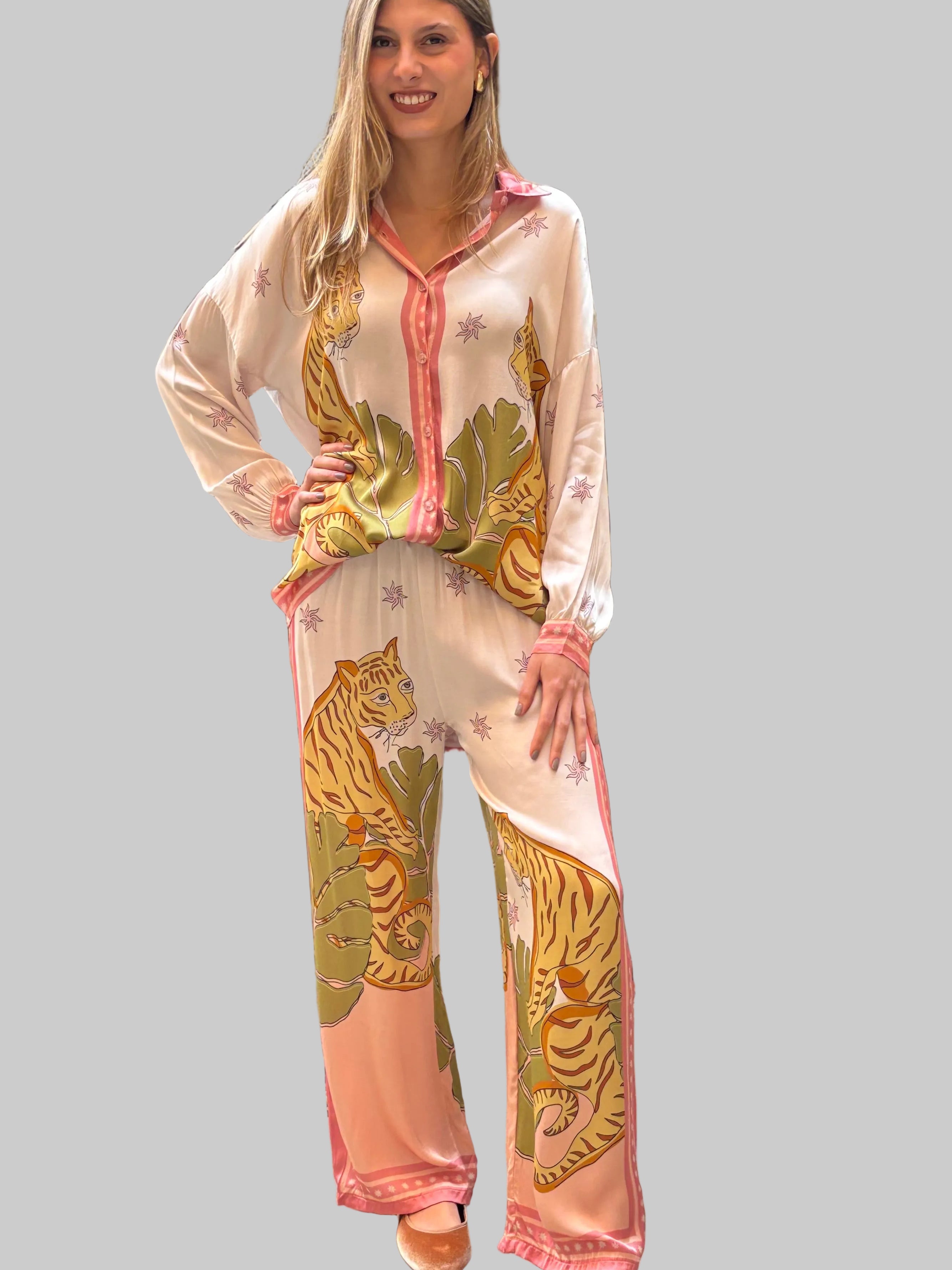 Set viscosa leopardo
