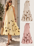 Vestido lino Halter