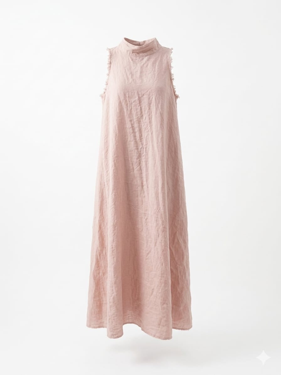 Vestido Largo Lino Halter