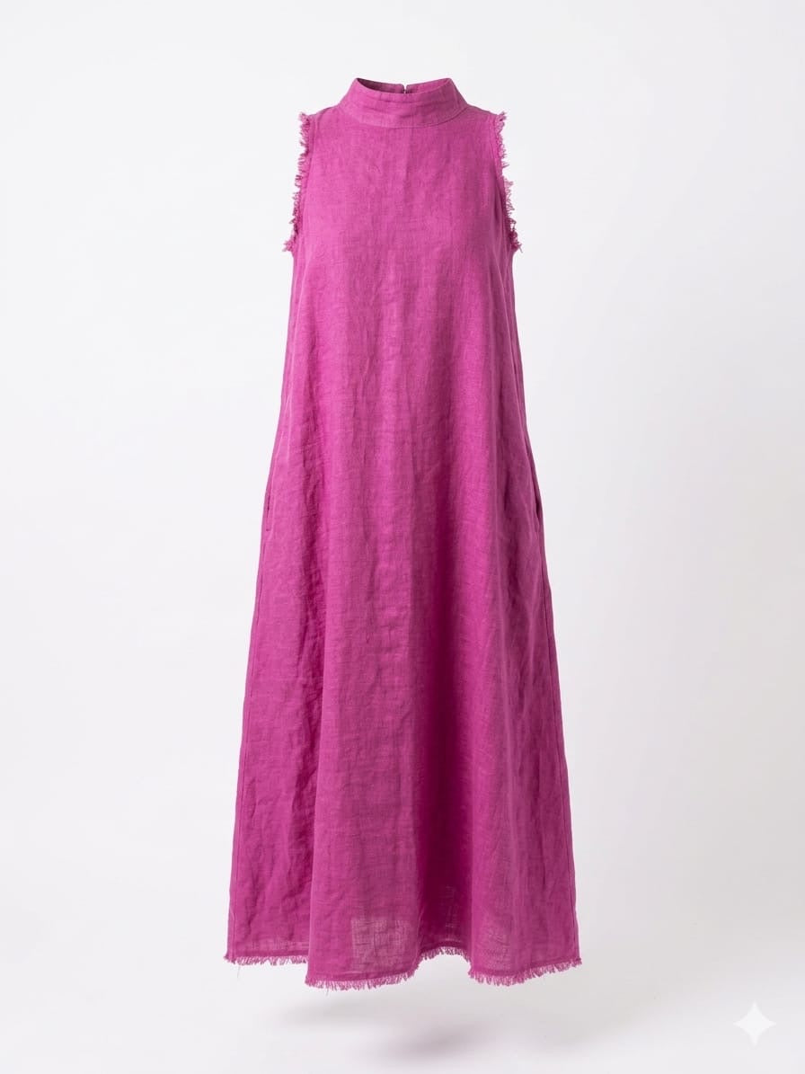 Vestido Largo Lino Halter