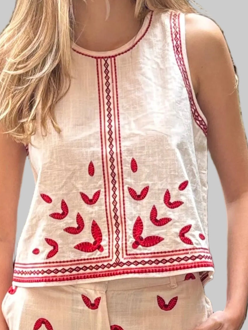 Set Lino bordado Otoño