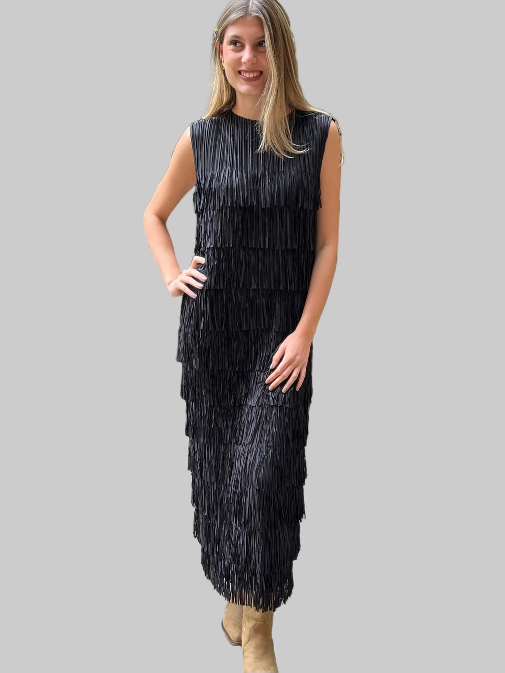 Vestido Maxi Flecos