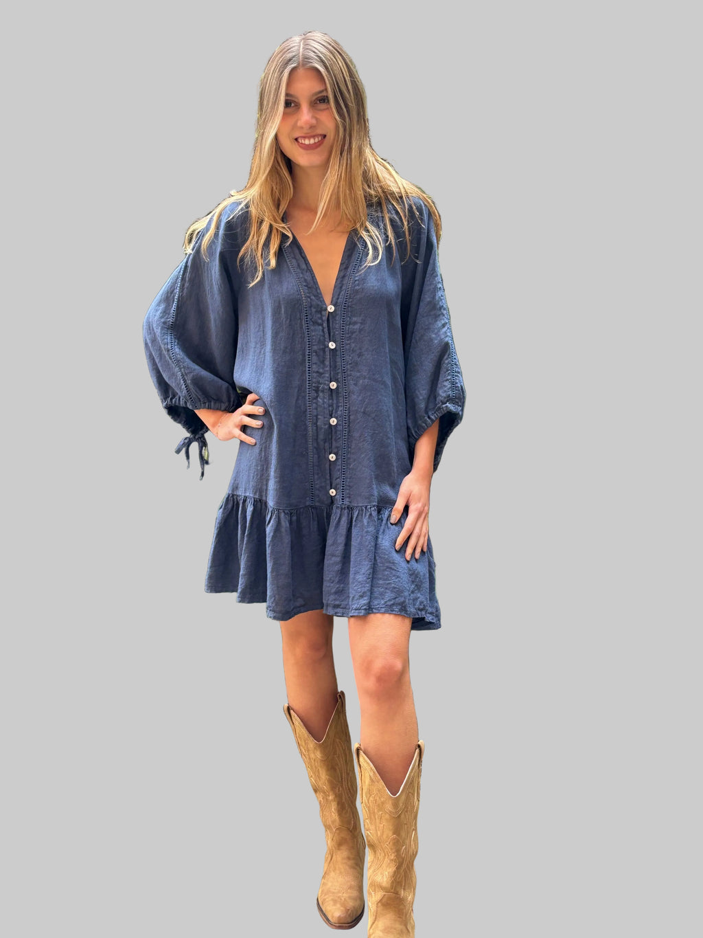 Vestido Lino Mini