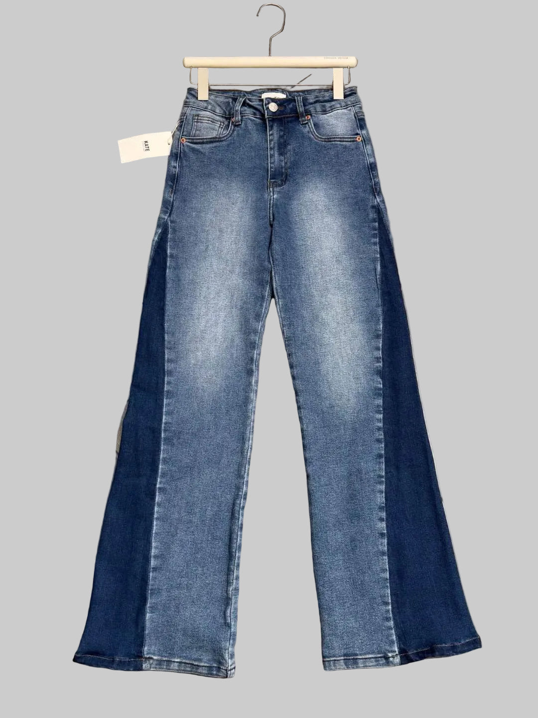 Jean wide leg paneles
