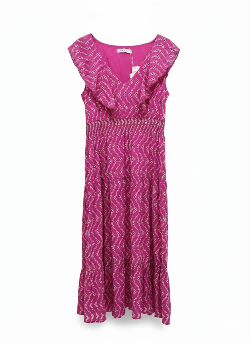 Vestido midi ojalillo