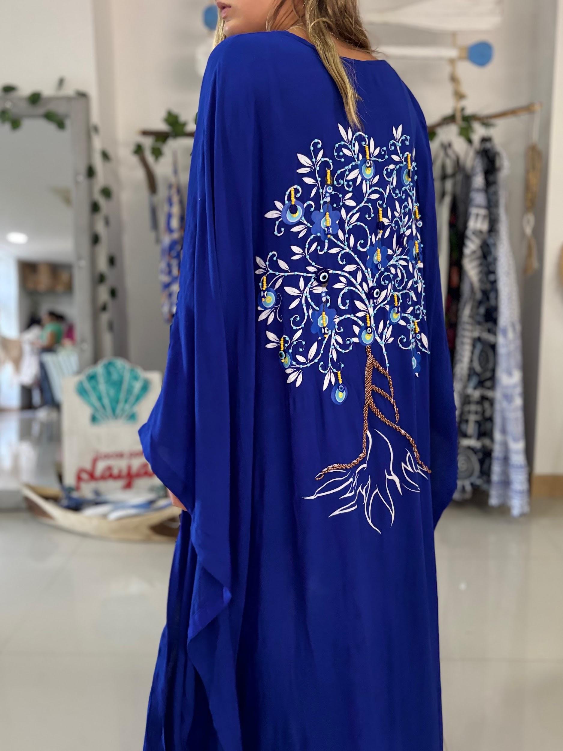 Kimono árbol pedrería ojo turco