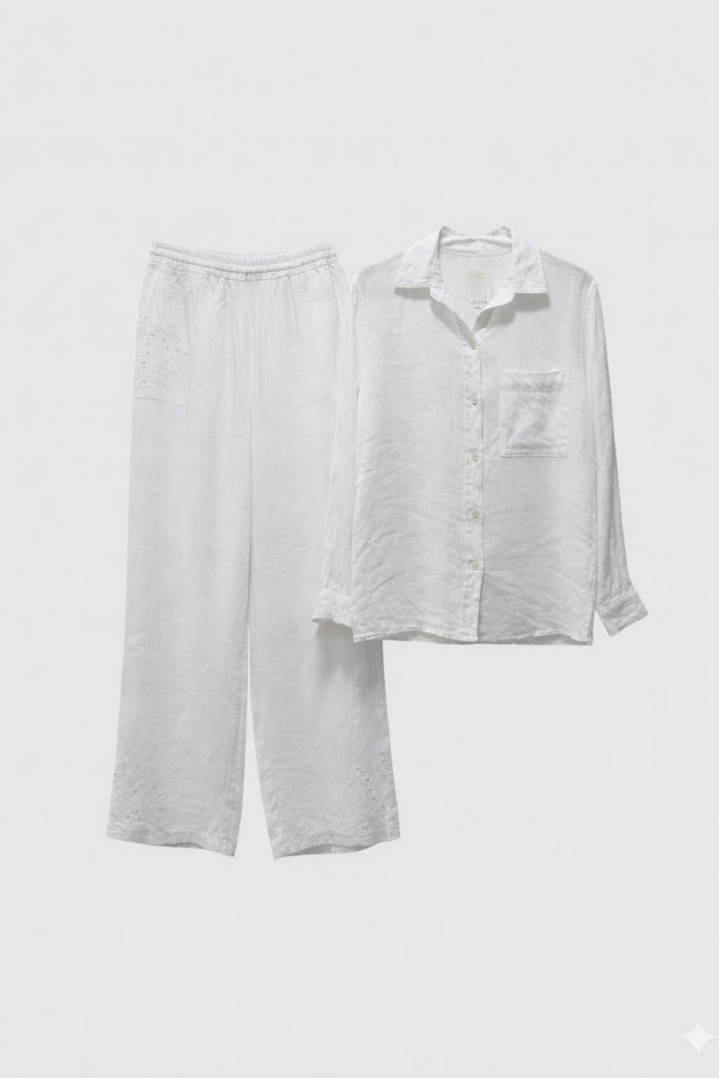 Set lino manga larga detalle ojalillo