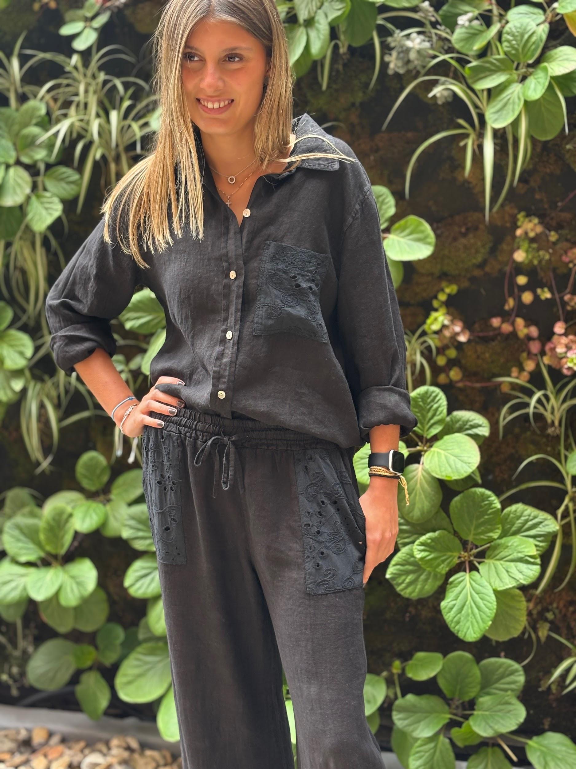 Set lino manga larga detalle ojalillo