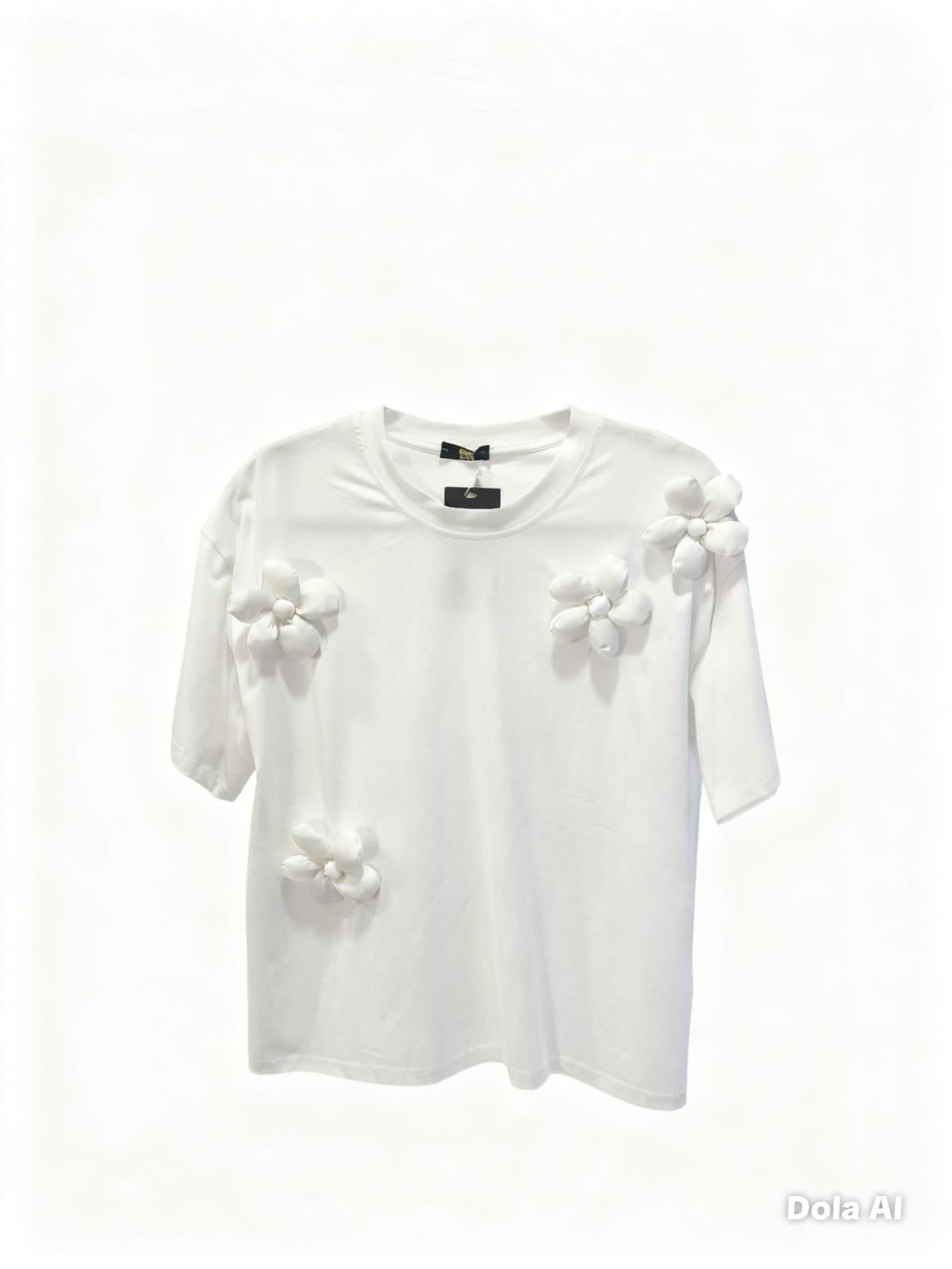 Blusa flores 3D