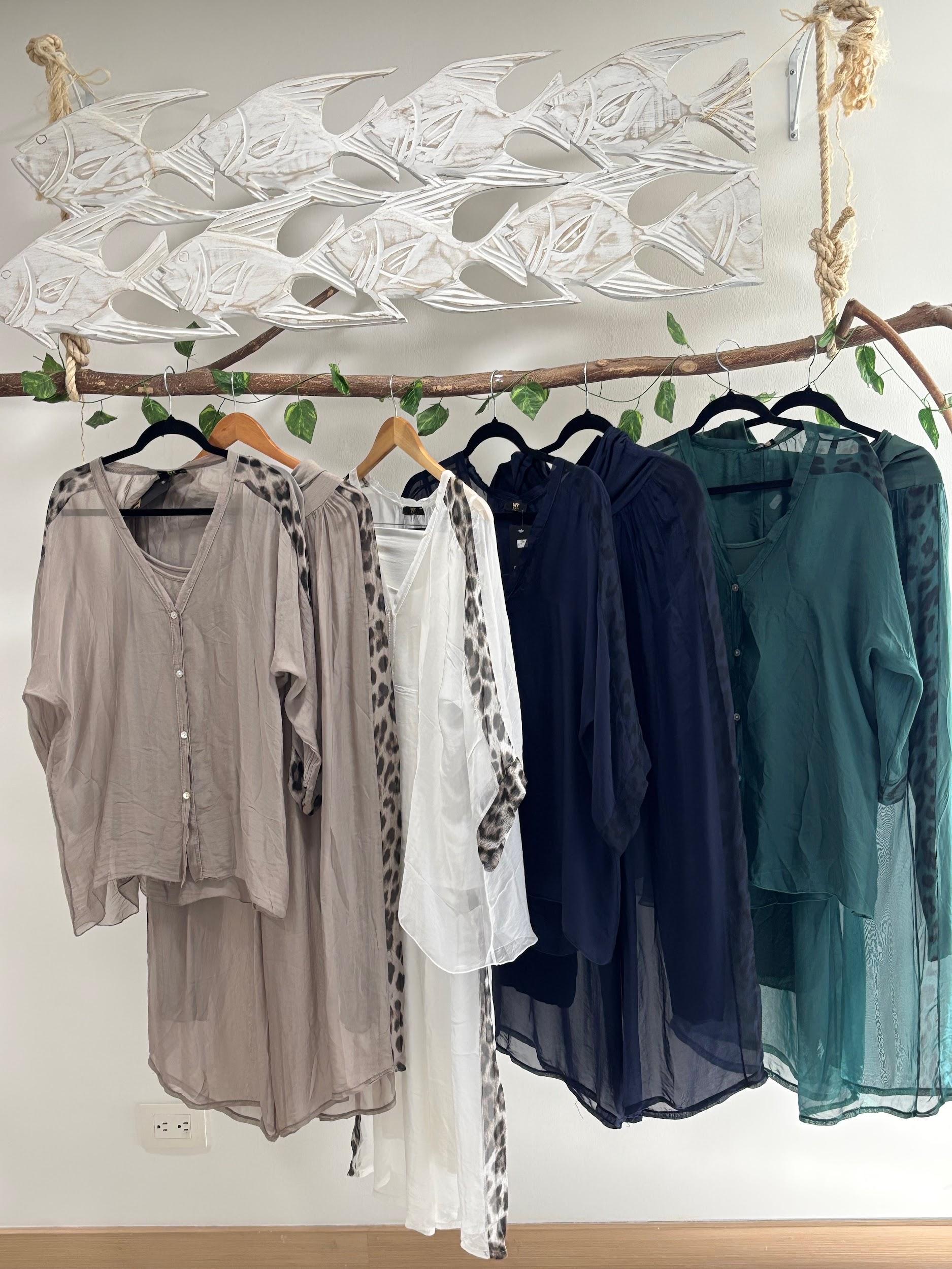 Set seda italiana detalle animal print