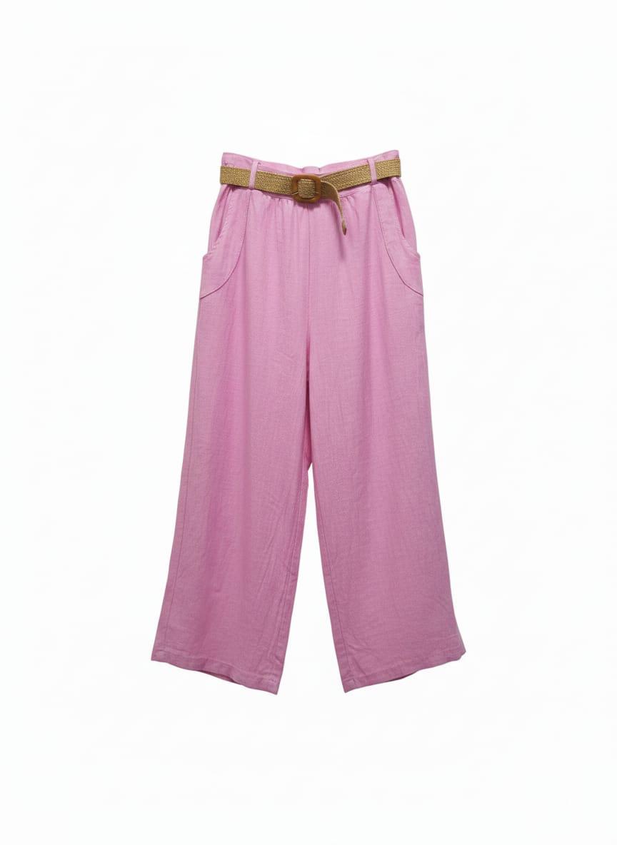 Pantalón lino Cinturón