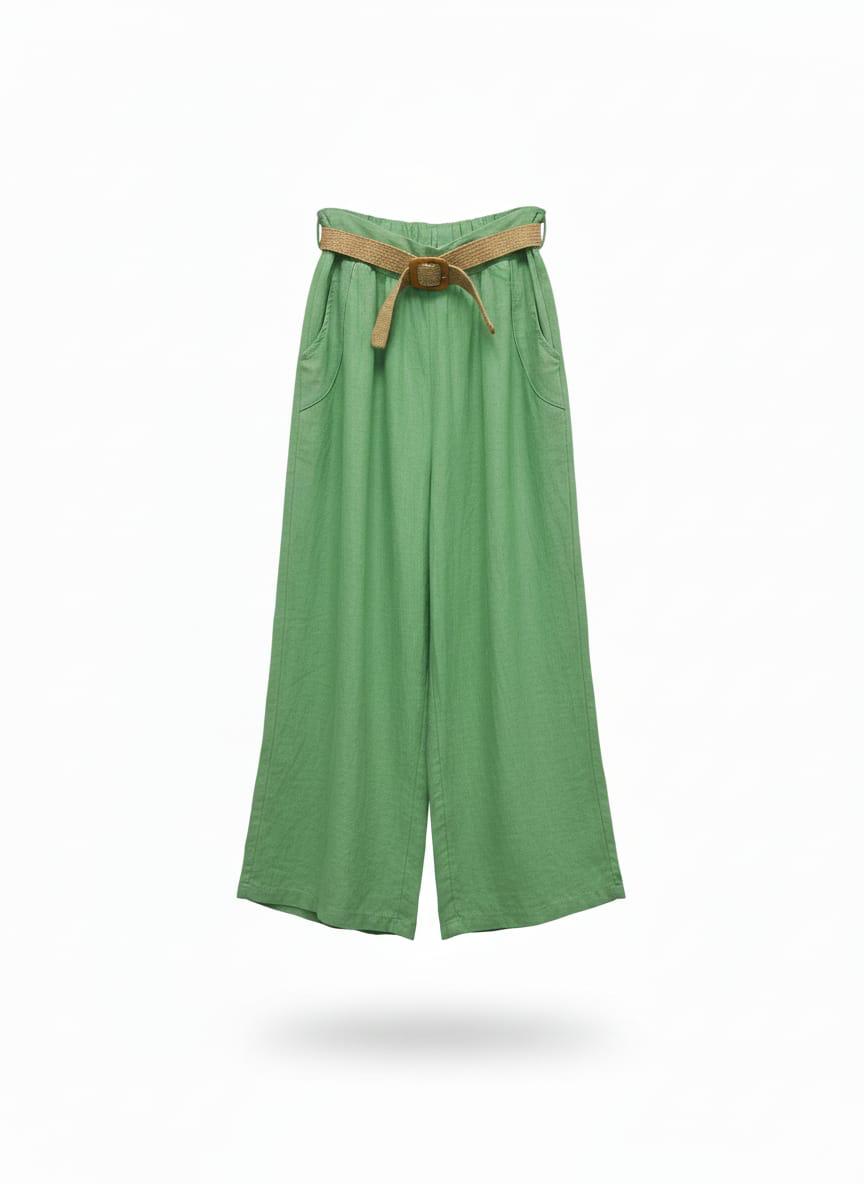 Pantalón lino Cinturón