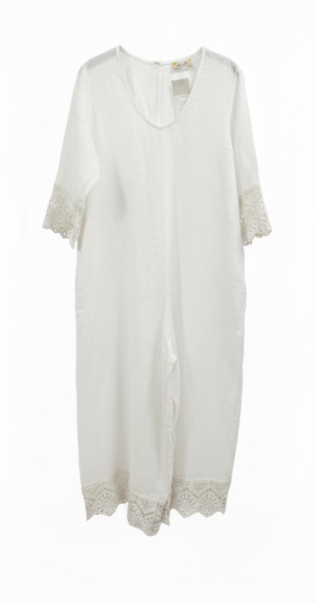 Enterizo Lino detalle croché