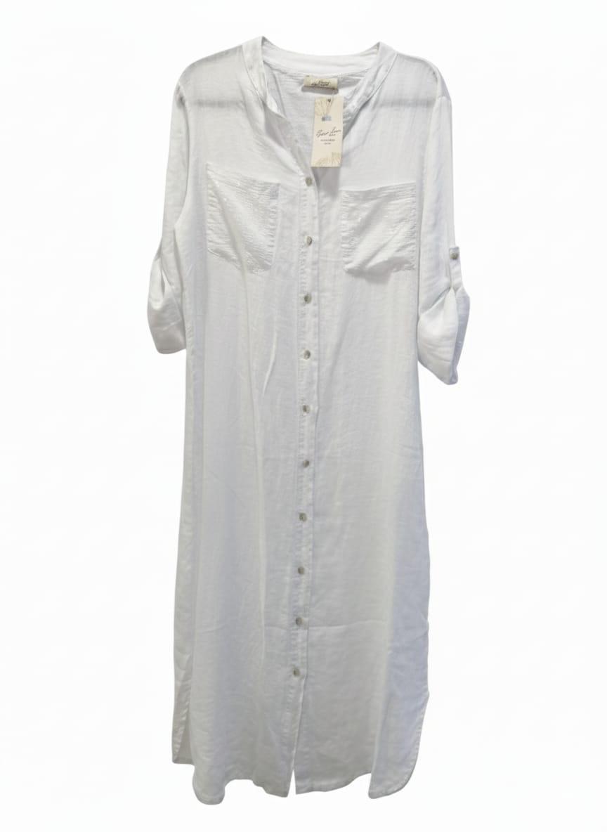 Camisero lino largo con lentejuelas