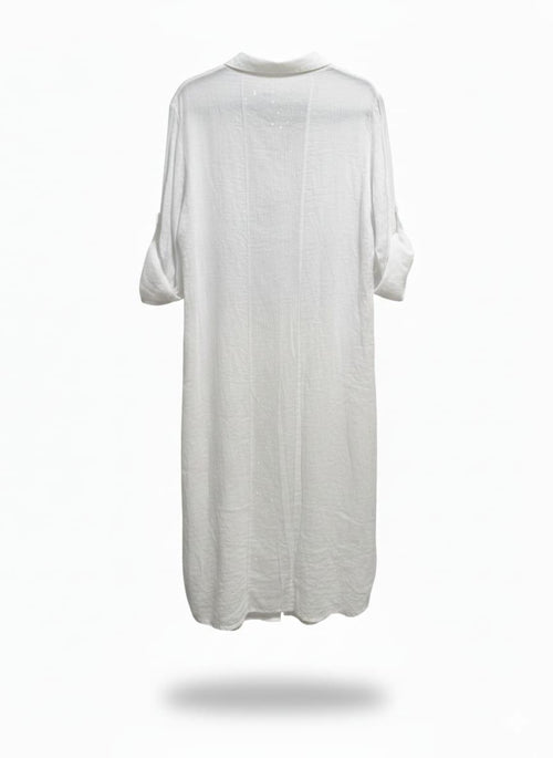 Camisero lino largo con lentejuelas