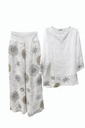 Set lino estampado Flores